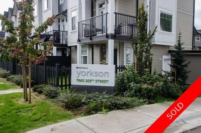 Willoughby Heights Townhouse for sale: Yorkson 4 bedroom 1,692 sq.ft. (Listed 2018-01-15)